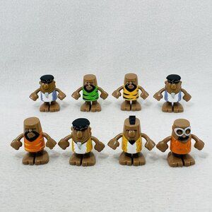 Little Tikes Caveman Figure Toy Doll Lot 8 Builder Cave Man Orange Green Blue
